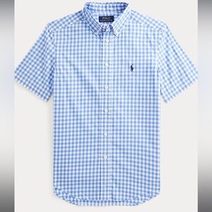 Polo Ralph Lauren Gingham Checkered boys short sleeve button down. Large 14-16